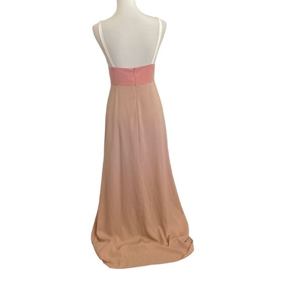 NEW Jill Jill Stuart Tricolor V-neck Colorblock Gown Dress Size 2 - Picture 2 of 4